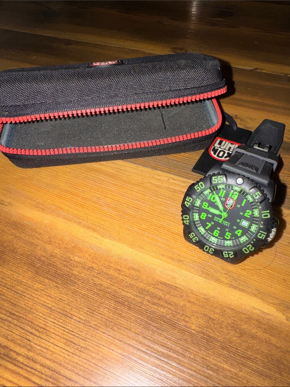 Luminox Men’s Black Watch with Bright Green Dial
